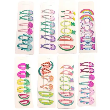 6pcs/set Snap Hair Clips Cute Clip Pins Fruit Animal Hairpins Color Metal Barrette for Baby Children Girls Hair Barrettes
6pcs/set Snap Hair Clips Cute Clip Pins Fruit Animal Hairpins Color Metal Barrette for Baby Children Girls Hair Barrettes