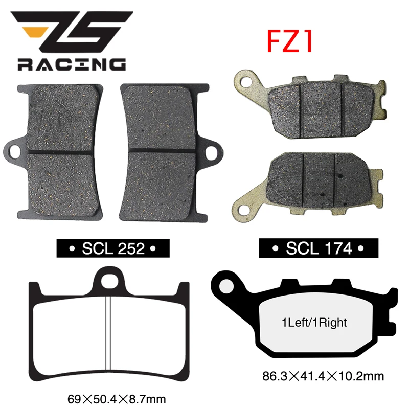 ZS Racing For Yamaha FZ1 FZ 1 2006-2015 Front Brake Pad and Rear Brake Pad 3 Pairs Semi-Metal Motorcycle Brake Pad Set
ZS Racing For Yamaha FZ1 FZ 1 2006-2015 Front Brake Pad and Rear Brake Pad 3 Pairs Semi-Metal Motorcycle Brake Pad Set