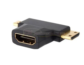 10pcs/lot CY Micro HDMI Male Mini HDMI Male to HDMI 1.4 Female 90 Degree 2in1 Combo Adapter
10pcs/lot CY Micro HDMI Male Mini HDMI Male to HDMI 1.4 Female 90 Degree 2in1 Combo Adapter