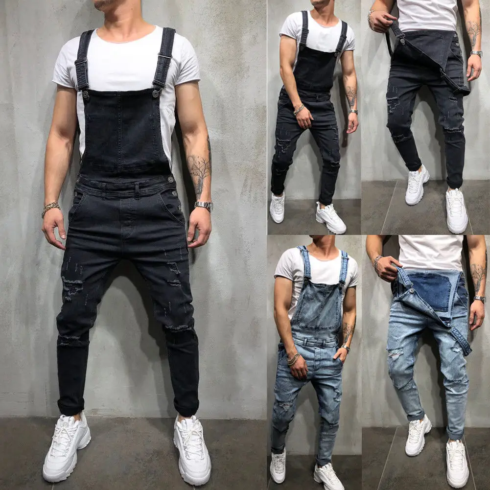 2019 New Fashion Men Ripped Jumpsuits Hi Street Distressed Button Bib Overalls For Man Suspender Pants Size S-XXXL
2019 New Fashion Men Ripped Jumpsuits Hi Street Distressed Button Bib Overalls For Man Suspender Pants Size S-XXXL