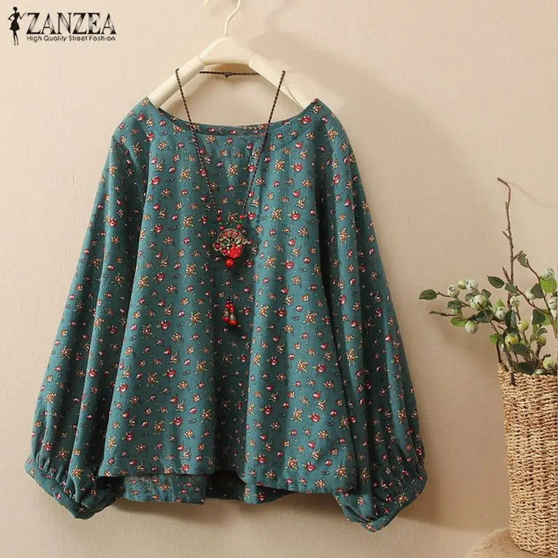 ZANZEA Spring Women Floral Printed O Neck Long Sleeve Blouse Female Casual Loose Top Blusas Cotton Linen Shirt Oversized
ZANZEA Spring Women Floral Printed O Neck Long Sleeve Blouse Female Casual Loose Top Blusas Cotton Linen Shirt Oversized