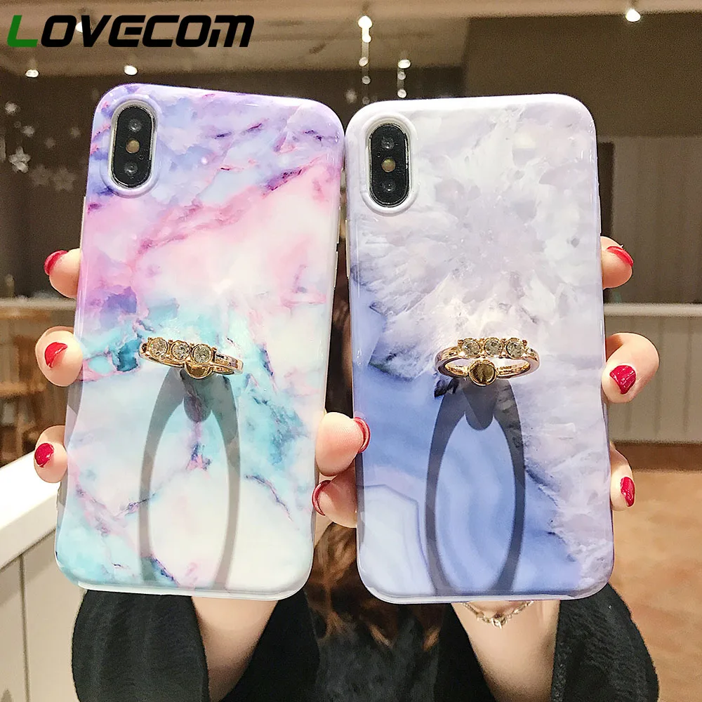 LOVECOM Luxury Marble Finger Ring Case For iPhone XR XS Max X 8 7 Plus 6 6S Plus Kickstand Holder Soft IMD Phone Back Cover
LOVECOM Luxury Marble Finger Ring Case For iPhone XR XS Max X 8 7 Plus 6 6S Plus Kickstand Holder Soft IMD Phone Back Cover