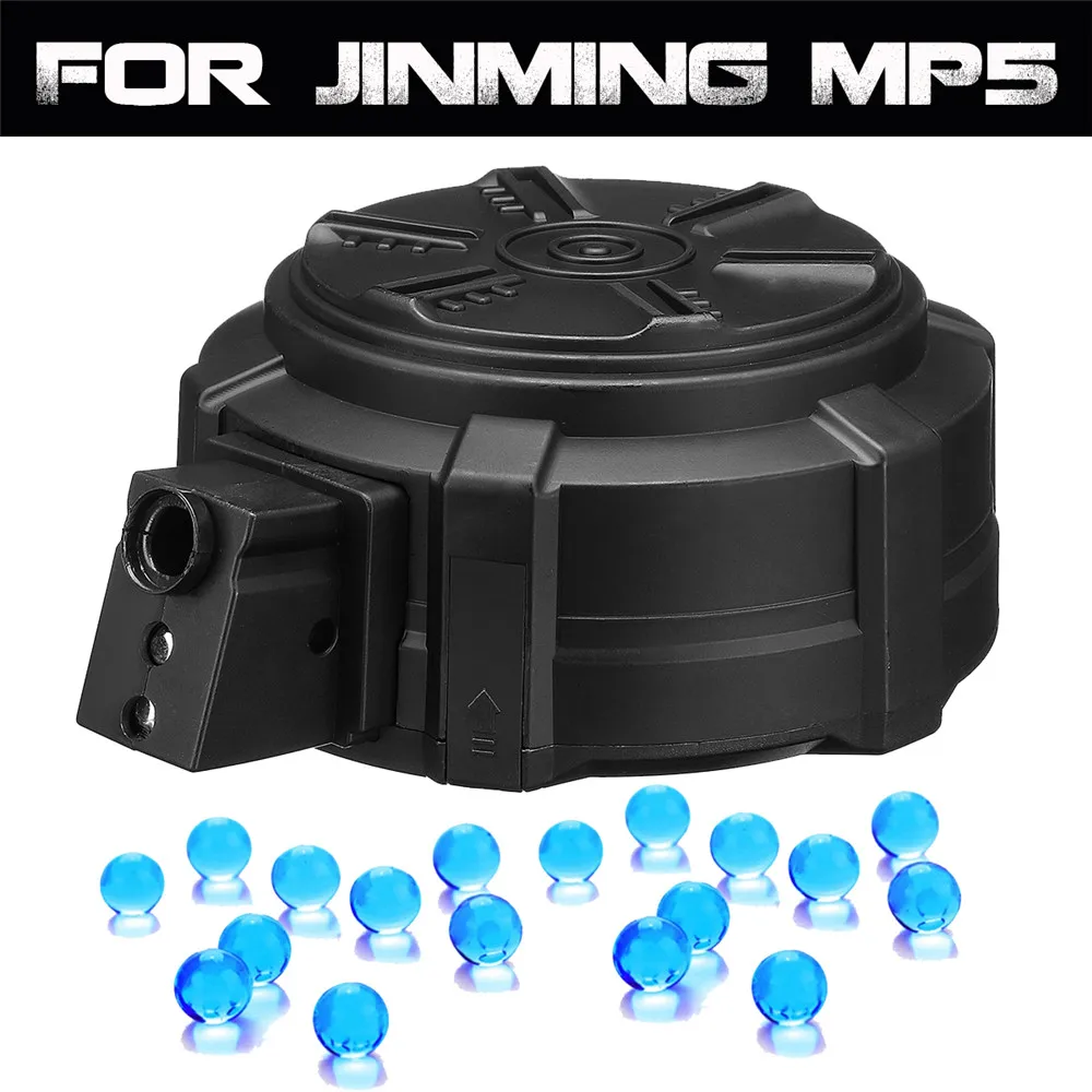 Drum Magazine for JINMING MP5 Gel Ball Blasting Gu n Replacement Accessories Black Plastic Water Gu n Magazine Clip
Drum Magazine for JINMING MP5 Gel Ball Blasting Gu n Replacement Accessories Black Plastic Water Gu n Magazine Clip