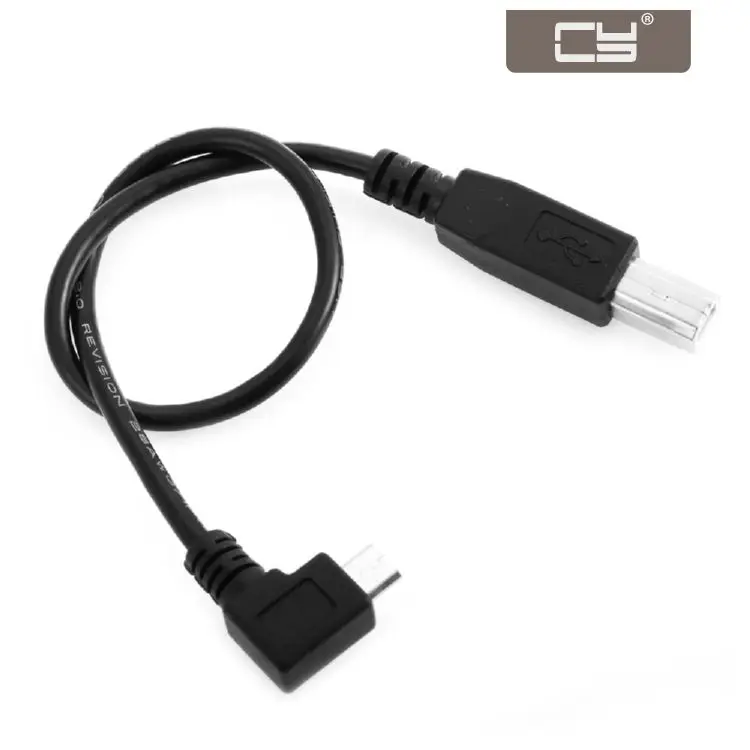 CYDZ Right Angled 90 Degree Micro USB OTG to Standard B Type Printer Scanner Hard Disk Cable 30cm
CYDZ Right Angled 90 Degree Micro USB OTG to Standard B Type Printer Scanner Hard Disk Cable 30cm