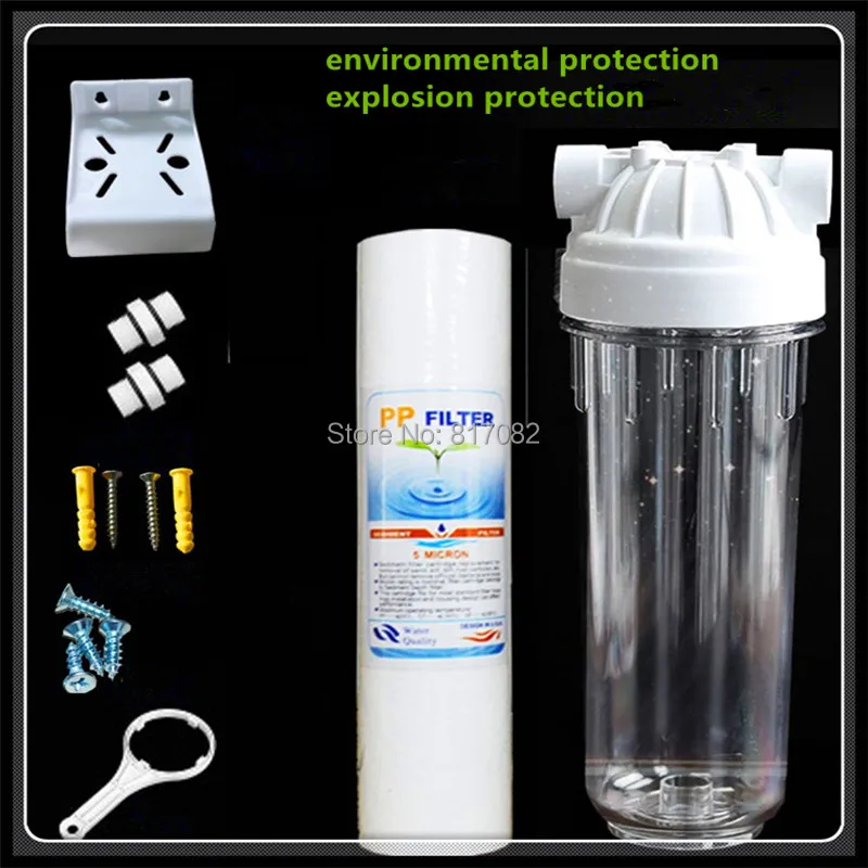 10 inch Hanging Single-Stage Household Prefilter Water Filter Filtration System Central Water Purifier with PP Sediment Filter
10 inch Hanging Single-Stage Household Prefilter Water Filter Filtration System Central Water Purifier with PP Sediment Filter