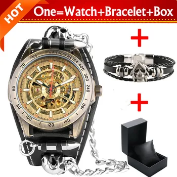 Mens Watches Retro Leather Man Bronze Steampunk Automatic Watches Men Skeleton Chain Bracelet Self Winding Mechanical Wristwatch
Mens Watches Retro Leather Man Bronze Steampunk Automatic Watches Men Skeleton Chain Bracelet Self Winding Mechanical Wristwatch