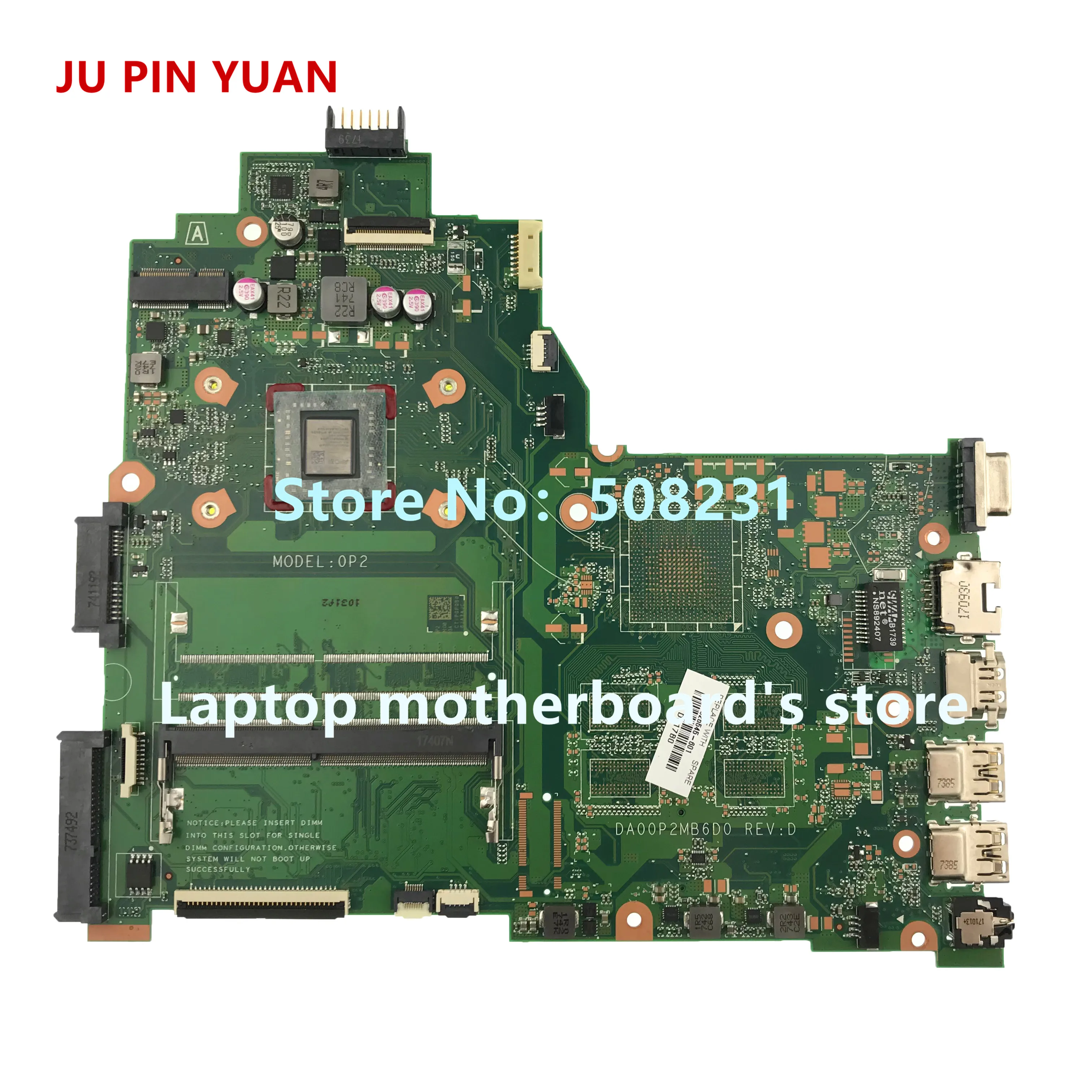 925545-001 925545-601 0P2 DA00P2MB6D0 Laptop Motherboard For HP 240 G6 14-BW Notebook PC E2-9000 Fully Tested
925545-001 925545-601 0P2 DA00P2MB6D0 Laptop Motherboard For HP 240 G6 14-BW Notebook PC E2-9000 Fully Tested