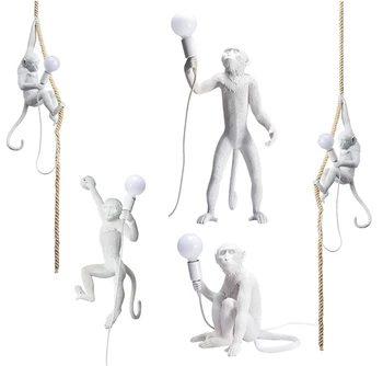 Modern Resin LED Pendant Light Resin White Monkey Hallway Loft Hemp Rope Pendant Lamp Studyroom Bar Cafe Decor Lighting Fixtures
Modern Resin LED Pendant Light Resin White Monkey Hallway Loft Hemp Rope Pendant Lamp Studyroom Bar Cafe Decor Lighting Fixtures