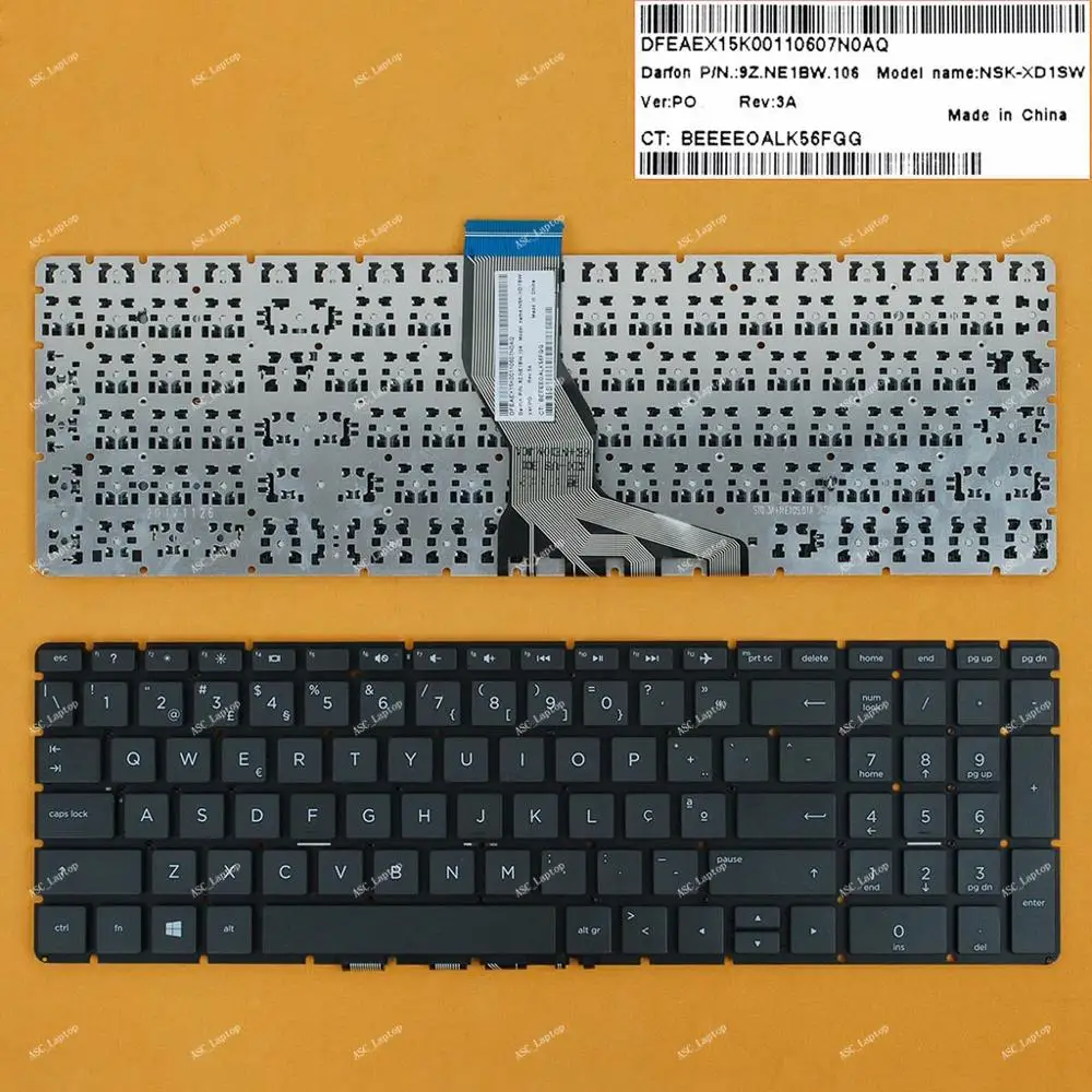 New PO Portuguese Teclado Keyboard for HP home 15-bs011np 15-bs012np 15-bs013np 15-bs014np 15-bs015np 15-bs017np Black, NO Frame
New PO Portuguese Teclado Keyboard for HP home 15-bs011np 15-bs012np 15-bs013np 15-bs014np 15-bs015np 15-bs017np Black, NO Frame