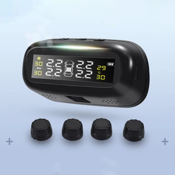 Solar TPMS Car Tire Pressure Alarm Monitor System Intelligent Display Temperature Warning Fuel Save with 4 Sensors
Solar TPMS Car Tire Pressure Alarm Monitor System Intelligent Display Temperature Warning Fuel Save with 4 Sensors