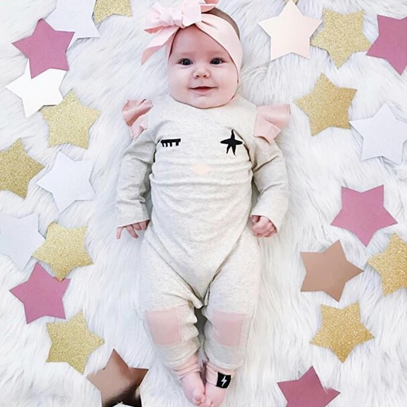 0-24M Newborn Baby Girls Ruffle Romper Elegant Cute Stars Print Jumpsuit Princess Outfit Cotton Infant Children Clothing
0-24M Newborn Baby Girls Ruffle Romper Elegant Cute Stars Print Jumpsuit Princess Outfit Cotton Infant Children Clothing