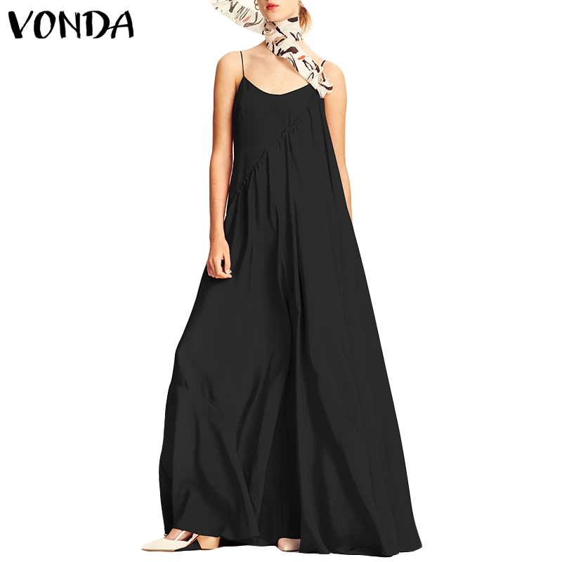 VONDA Women Dress 2019 Summer Beach Sexy Spaghetti Strap Sleeveless Long Maxi Dresses Casual Loose Plus Size Vestidos
VONDA Women Dress 2019 Summer Beach Sexy Spaghetti Strap Sleeveless Long Maxi Dresses Casual Loose Plus Size Vestidos