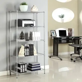 Rectangle Carbon Steel Metal Storage Rack 5 Tiers Book Shelf Home Sundries Holder Household Storage Organizer Adjustable Height
Rectangle Carbon Steel Metal Storage Rack 5 Tiers Book Shelf Home Sundries Holder Household Storage Organizer Adjustable Height