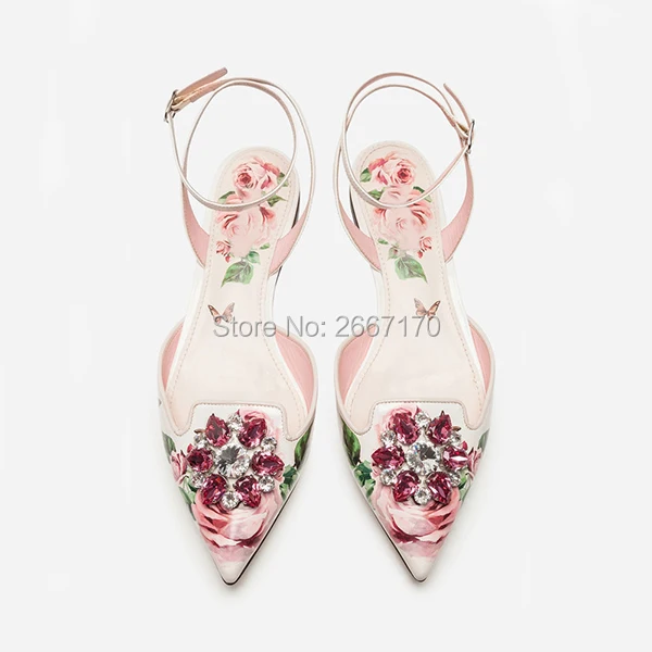 Fashion Luxury Sandalias Mujer 2019 Summer Shining Clear Stone Sandals Ankle Strap Pointed Toe Jeweled Floral Print Flat Shoes
Fashion Luxury Sandalias Mujer 2019 Summer Shining Clear Stone Sandals Ankle Strap Pointed Toe Jeweled Floral Print Flat Shoes