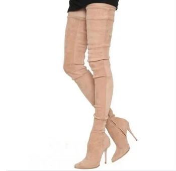 hot Selling Beige Suede Over The Knee Thigh High Boots Pointed Toe Side Zipper Long Women High Boots Plus Size 10 Customized
hot Selling Beige Suede Over The Knee Thigh High Boots Pointed Toe Side Zipper Long Women High Boots Plus Size 10 Customized