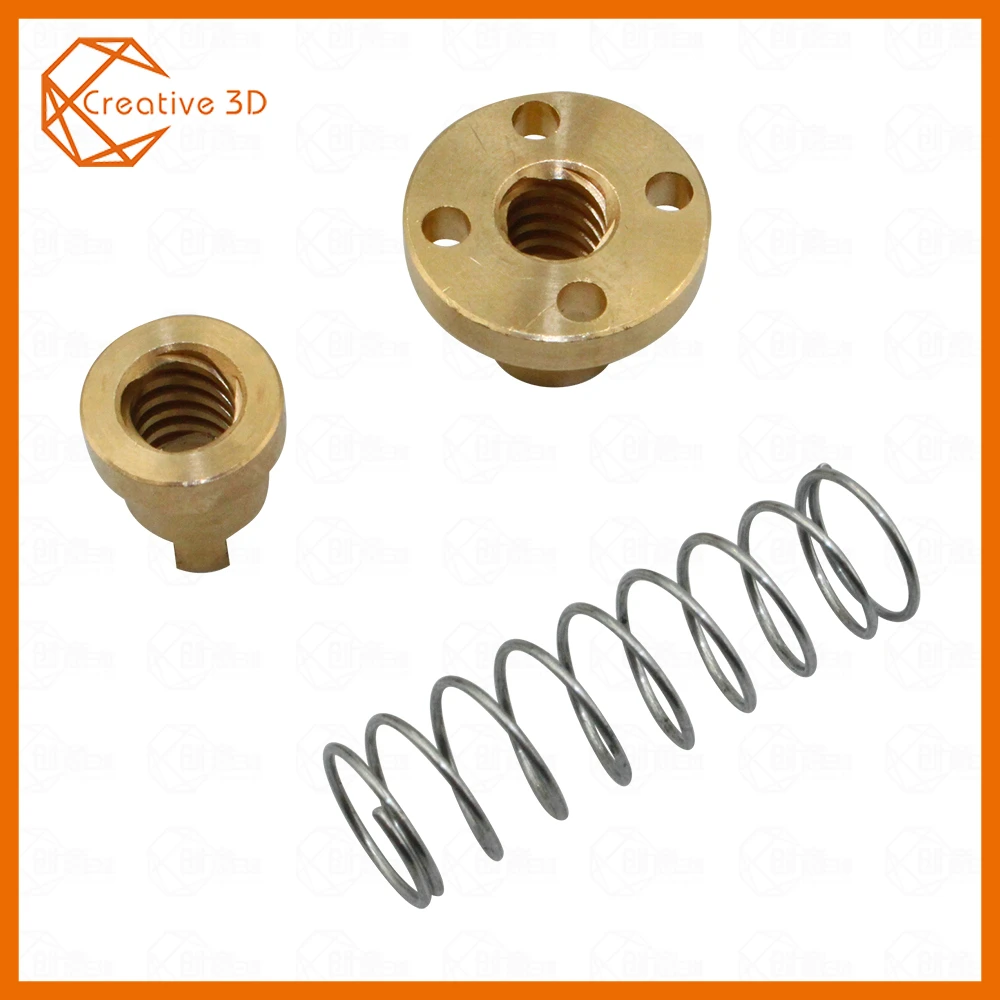 3D Printer Parts T8 Anti Backlash Spring Loaded Nut Elimination Gap Nut for 8mm Acme Threaded Rod Lead Screws DIY CNC
3D Printer Parts T8 Anti Backlash Spring Loaded Nut Elimination Gap Nut for 8mm Acme Threaded Rod Lead Screws DIY CNC