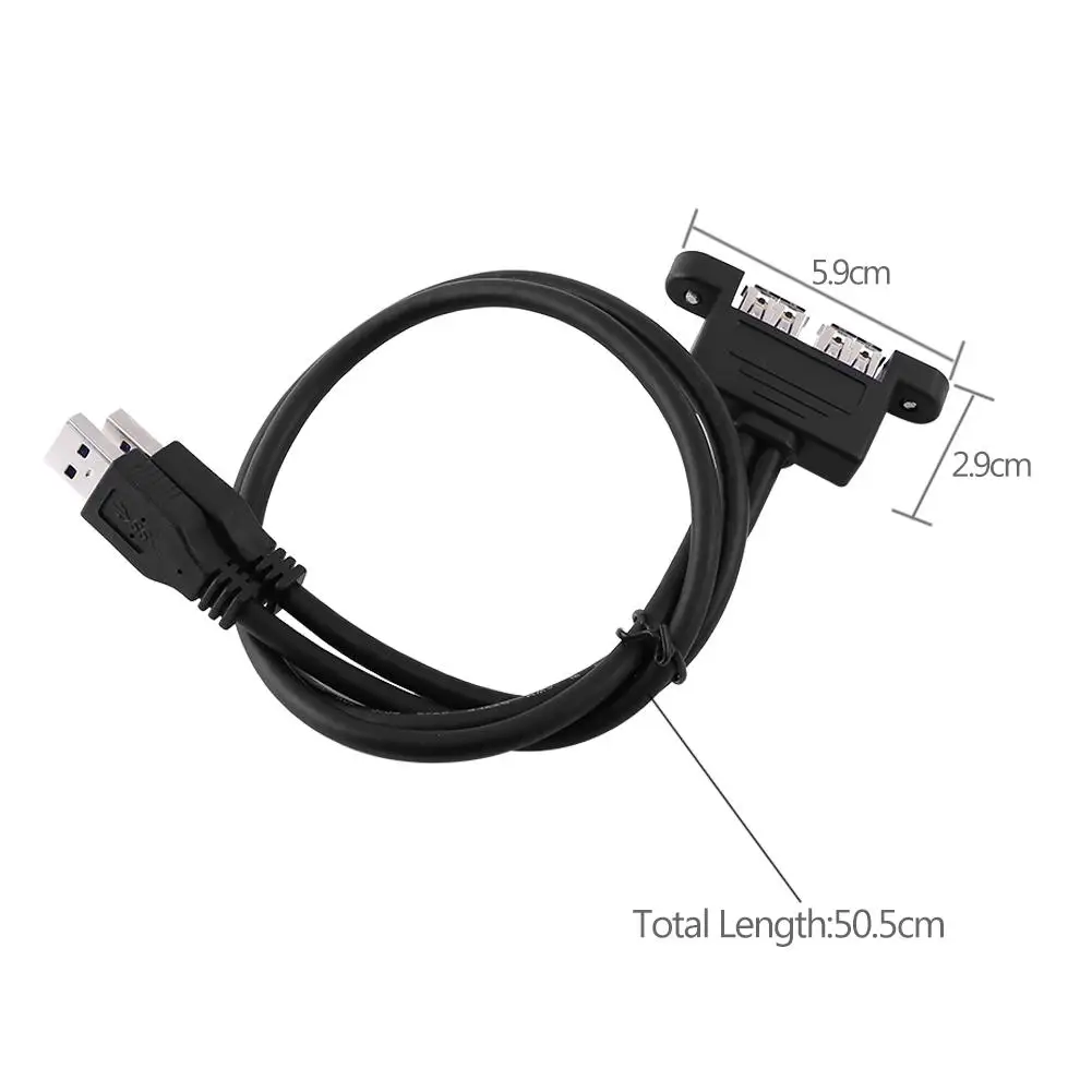 Combo Dual USB 3.0 Male to Female Extension Cable with Screw Socket Panel Mount Holes On sale
Combo Dual USB 3.0 Male to Female Extension Cable with Screw Socket Panel Mount Holes On sale