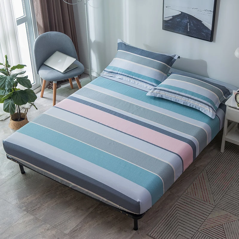 Nordic Striped Plaid Fitted Sheet 100% Cotton Fabric Bed Sheet with Elastic Band 120*200cm,150*200,180*200cm Size Free Shipping
Nordic Striped Plaid Fitted Sheet 100% Cotton Fabric Bed Sheet with Elastic Band 120*200cm,150*200,180*200cm Size Free Shipping