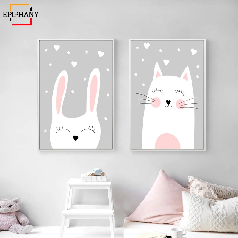 Beer Bunny and Cat Nursery Wall Art Prints Cute Animal Posters Baby Kids Room Decor Canvas Painting Girl's Bedroom Pictures
Beer Bunny and Cat Nursery Wall Art Prints Cute Animal Posters Baby Kids Room Decor Canvas Painting Girl's Bedroom Pictures