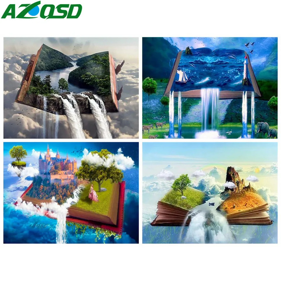 AZQSD Diamond Painting Book Waterfall Full Drill Diamond Embroidery Landscape Home Decor Gift 5D DIY Mosaic Scenic Handmade
AZQSD Diamond Painting Book Waterfall Full Drill Diamond Embroidery Landscape Home Decor Gift 5D DIY Mosaic Scenic Handmade