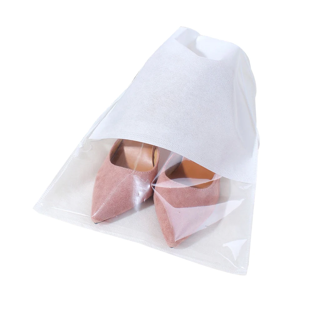 10pcs Blank Drawstring Non-woven Slippers Bag Transparent Travel Storage Space Saving Clothing Seal Organizer Bags(White)
10pcs Blank Drawstring Non-woven Slippers Bag Transparent Travel Storage Space Saving Clothing Seal Organizer Bags(White)