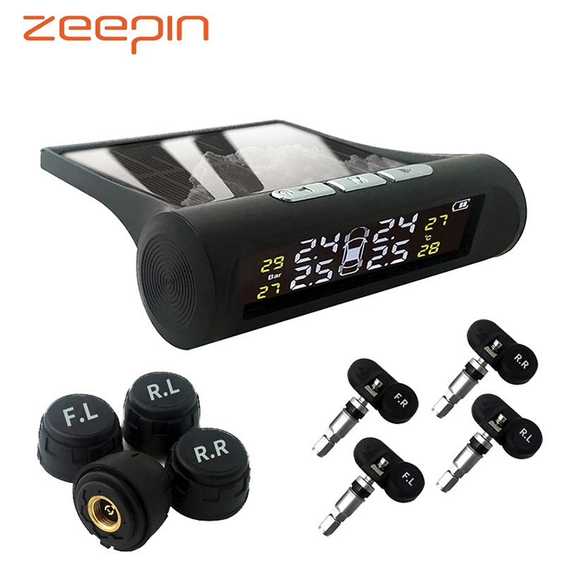Smart Car TPMS Solar Power Car Tire Pressure Monitoring System 4 External / Internal Sensor Real-time Digital Display Tyre Alarm
Smart Car TPMS Solar Power Car Tire Pressure Monitoring System 4 External / Internal Sensor Real-time Digital Display Tyre Alarm