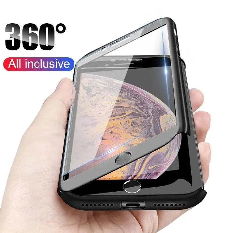 360 Full Protective Phone Case For iPhone 8 7 Plus 6 6s Case 5 5S SE X 10 Full Cover For iPhone XR Xs Max X Cases With Glass
360 Full Protective Phone Case For iPhone 8 7 Plus 6 6s Case 5 5S SE X 10 Full Cover For iPhone XR Xs Max X Cases With Glass