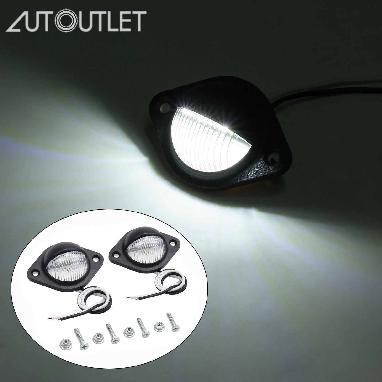 AUTOUTLET 2pcs Number Plate Lights LED 12V 24V For Car Trailer Vehicle Truck UTE Van Caravan Lorry Boat LED License Plate Light
AUTOUTLET 2pcs Number Plate Lights LED 12V 24V For Car Trailer Vehicle Truck UTE Van Caravan Lorry Boat LED License Plate Light