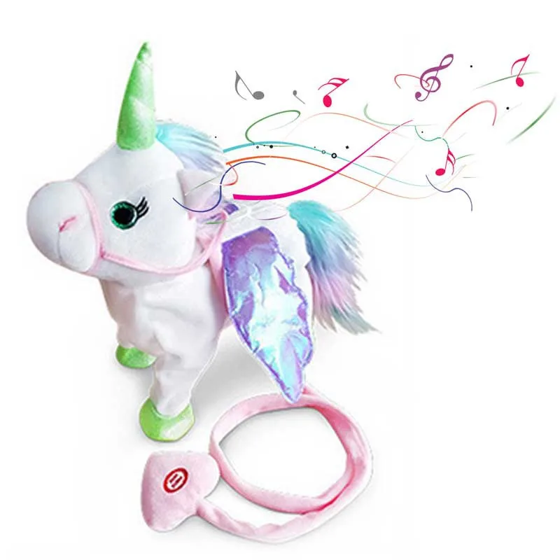 33cm Electric Walking Unicorn Plush Toy Stuffed Animal Toy Electronic Music For Children Christmas Gifts Talking Doll
33cm Electric Walking Unicorn Plush Toy Stuffed Animal Toy Electronic Music For Children Christmas Gifts Talking Doll