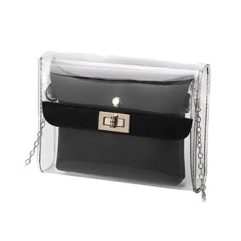 2pcs Fashion Transparent Crossbody Bag Clutch Jelly Bag Women Girls Square Shoulder Messenger Bag Bolso femenino 2019 New
2pcs Fashion Transparent Crossbody Bag Clutch Jelly Bag Women Girls Square Shoulder Messenger Bag Bolso femenino 2019 New