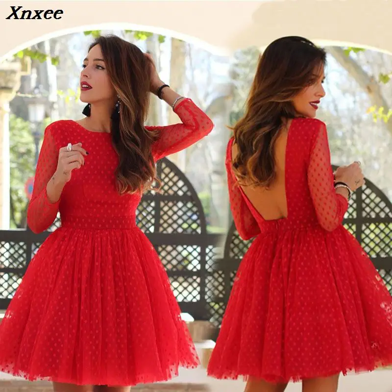 Xnxee Vestidos Sexy Dot Full Backless O-Neck Gauze Dress Autumn Women Dresses Fashion Party Dress Vestido De Fiesta Xnxee
Xnxee Vestidos Sexy Dot Full Backless O-Neck Gauze Dress Autumn Women Dresses Fashion Party Dress Vestido De Fiesta Xnxee