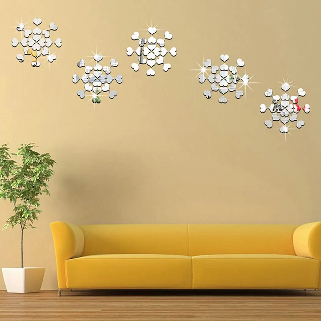 Фото Wall Room Home Shape Decoration DIY Mirror 3D Modern Heart Stickers New Art | Дом и сад