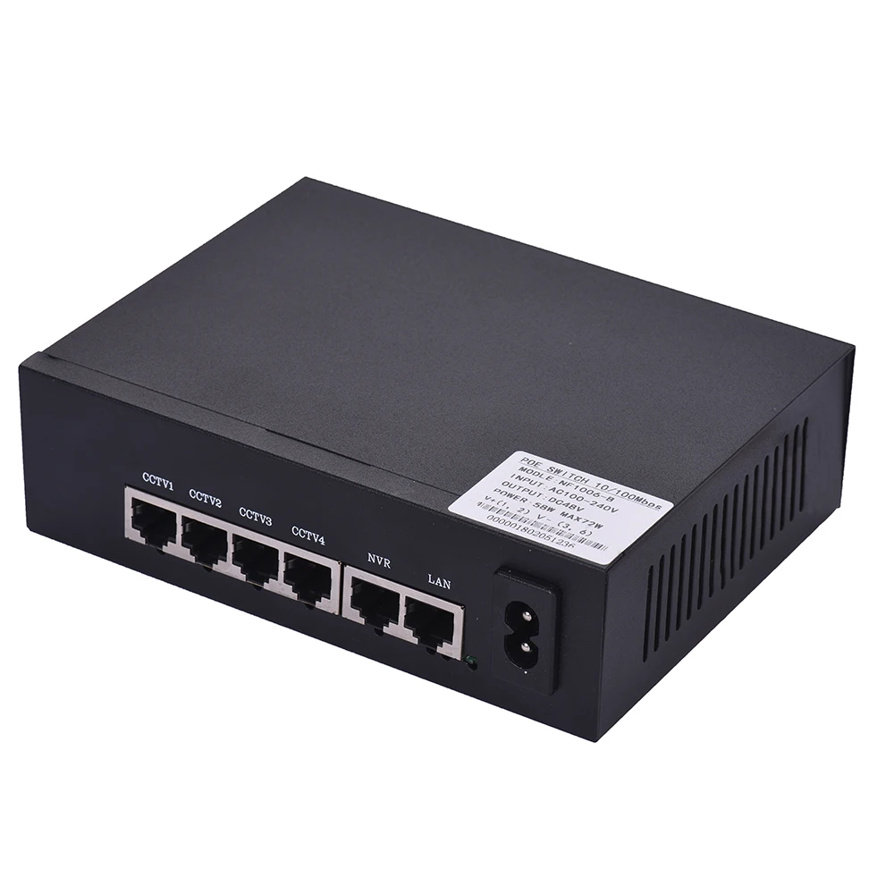 NF1006 POE Switch 4 Ethernet Port Uplink Ethernet Port 1.6Gbps IEEE 802.3at Power Over Ethernet 10/100Mbps Switch Power Adapter
NF1006 POE Switch 4 Ethernet Port Uplink Ethernet Port 1.6Gbps IEEE 802.3at Power Over Ethernet 10/100Mbps Switch Power Adapter