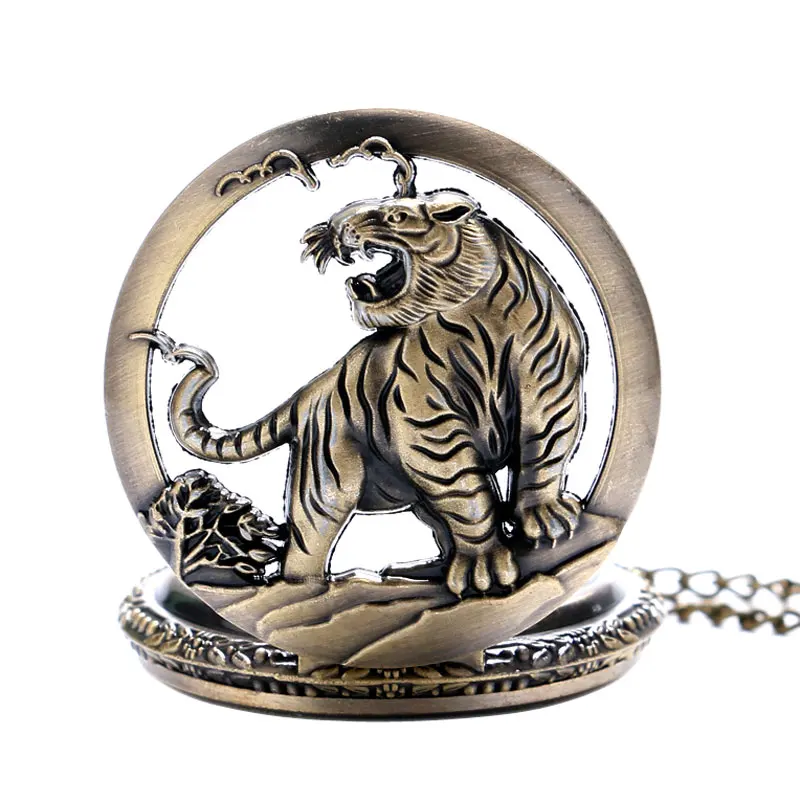 Xmas Gift Bronze Tiger Hollow Quartz Pocket Watch Clock Necklace Pendant Fob Watches Womens Men GIfts Reloj De Bolsillo
Xmas Gift Bronze Tiger Hollow Quartz Pocket Watch Clock Necklace Pendant Fob Watches Womens Men GIfts Reloj De Bolsillo