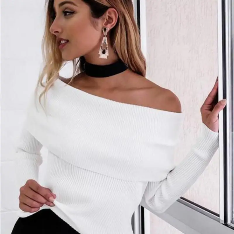 Off Shoulder Knitted Sweater 2018 Winter Women Sexy Slim Sweaters and Pullovers Female Tight Solid Sweater
Off Shoulder Knitted Sweater 2018 Winter Women Sexy Slim Sweaters and Pullovers Female Tight Solid Sweater