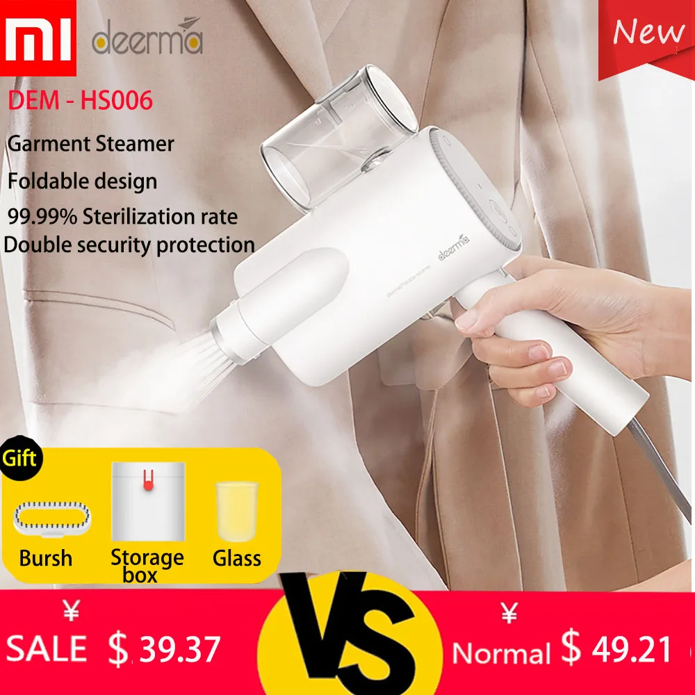 Xiaomi Deerma DEM-HS006 Foldable Handheld Garment Steamer Steam Iron Household Portable Small Clothes Wrinkle Sterilization
Xiaomi Deerma DEM-HS006 Foldable Handheld Garment Steamer Steam Iron Household Portable Small Clothes Wrinkle Sterilization