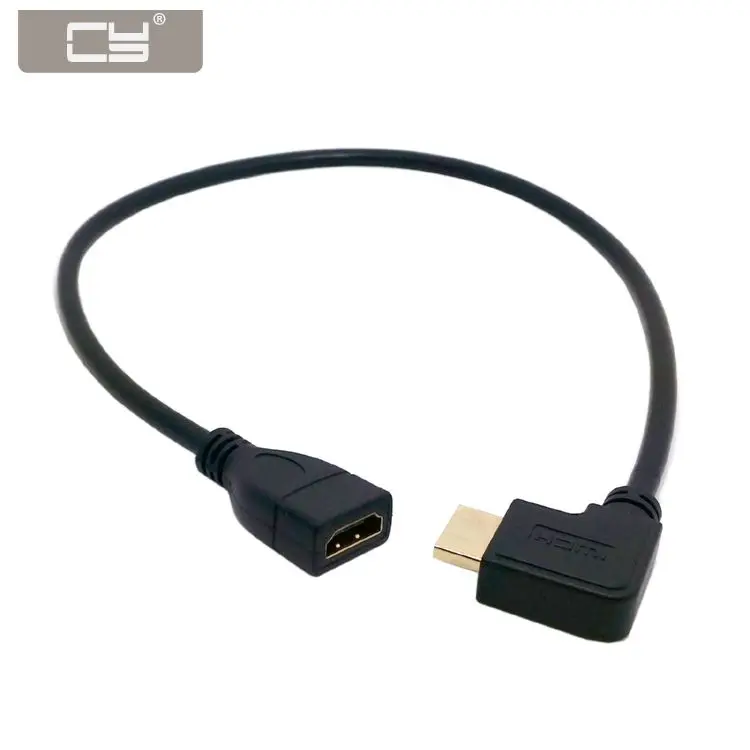 CYDZ Right Angled 90 Degree HDMI 1.4 Ethernet 3D Type A Female to A Male Extension Cable
CYDZ Right Angled 90 Degree HDMI 1.4 Ethernet 3D Type A Female to A Male Extension Cable