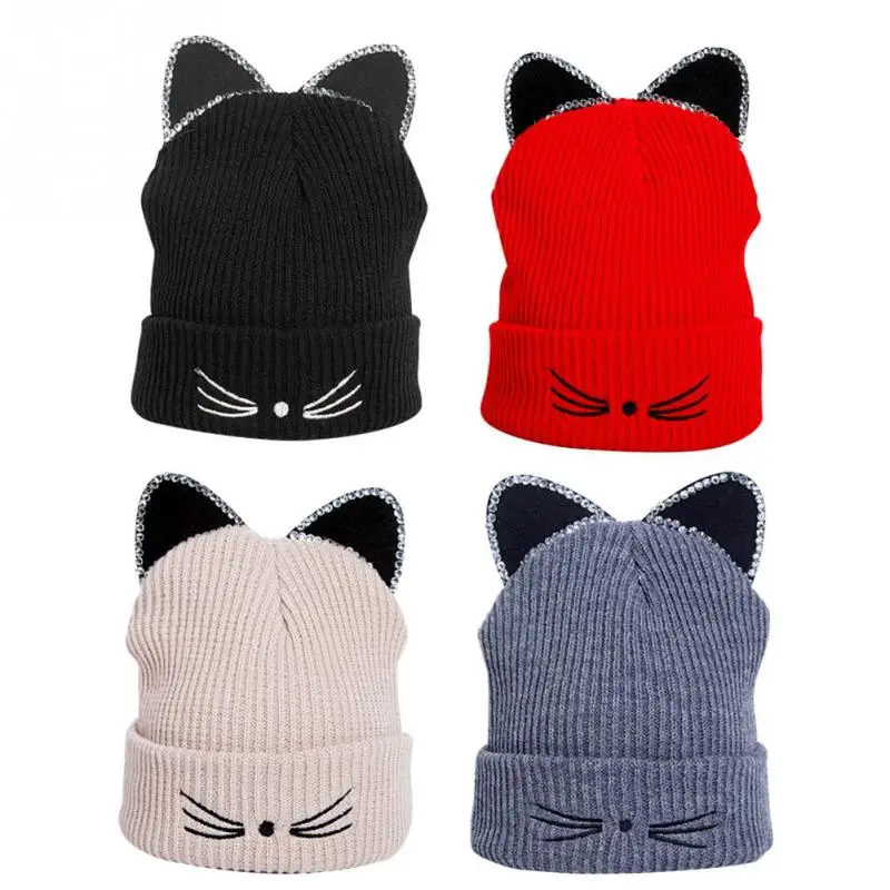 Autumn Winter 5Colors Fashionable Women Cat Ears Outdoor Thick and Warm Soft Cute Knitted Girls Hat Wool Ladies Casual Cap
Autumn Winter 5Colors Fashionable Women Cat Ears Outdoor Thick and Warm Soft Cute Knitted Girls Hat Wool Ladies Casual Cap