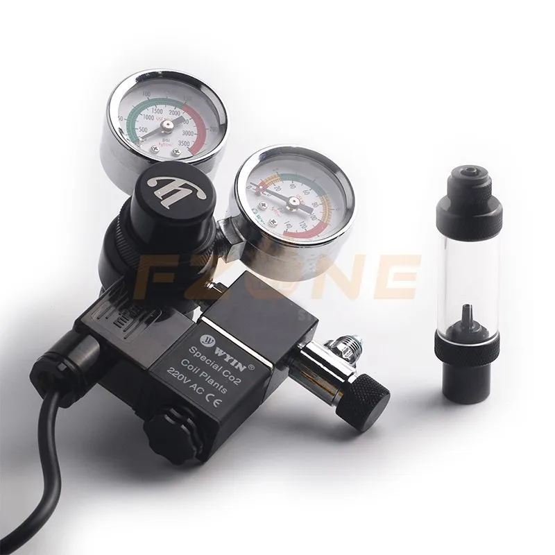 Chihiros Aquarium Wyin Double Guage CO2 Regulator with Check Valve Bubble Counter Magnetic Solenoid Valve and Installing Kits
Chihiros Aquarium Wyin Double Guage CO2 Regulator with Check Valve Bubble Counter Magnetic Solenoid Valve and Installing Kits