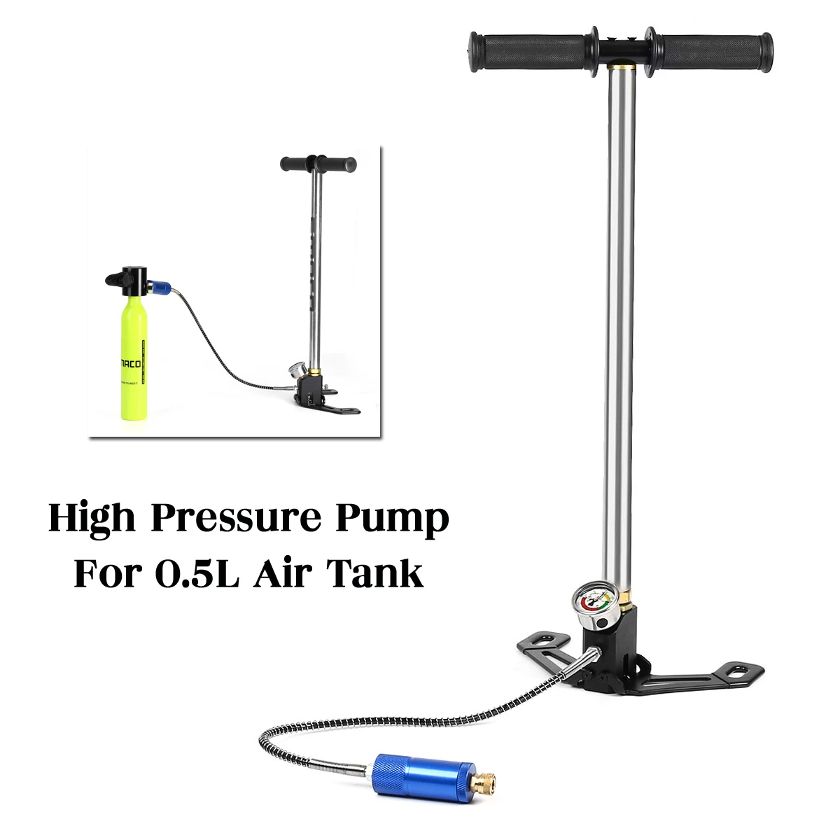 Diving Equipment Hand Operated Pump For 0.5L Scuba Diving Spare Oxygen Air Tank 20MPA 3000Psi For SMACO Underwater Breathing
Diving Equipment Hand Operated Pump For 0.5L Scuba Diving Spare Oxygen Air Tank 20MPA 3000Psi For SMACO Underwater Breathing
