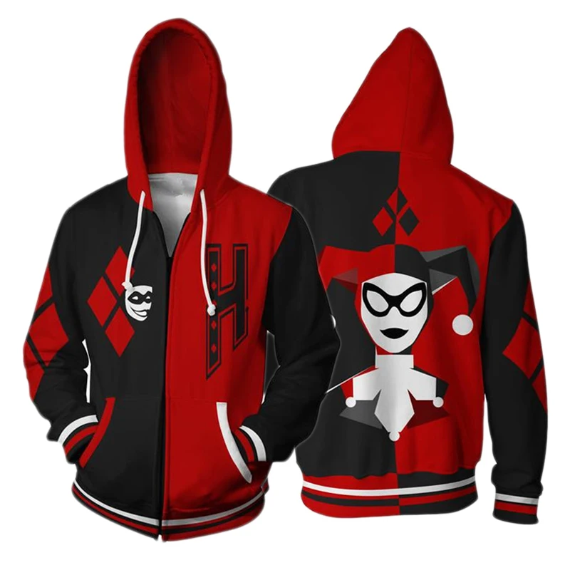 Suicide Squad Harley Quinn Cosplay Zip Up Hooded For Women Men Jacket 3d Printed Hoodies Sweatshirt Long Sleeve Streatwear Coats
Suicide Squad Harley Quinn Cosplay Zip Up Hooded For Women Men Jacket 3d Printed Hoodies Sweatshirt Long Sleeve Streatwear Coats