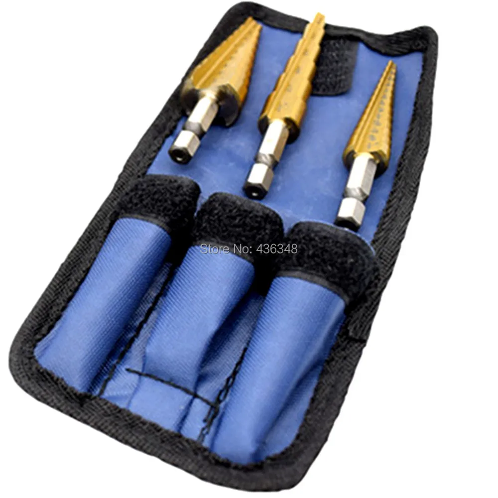 3pcs Step Drill Bit 3/16"-1/2'' 1/4-3/4" 1/8"-1/2'' Hss Step Cone Drill Metal Insulation Board Wood Cutting with Storage Pouch
3pcs Step Drill Bit 3/16"-1/2'' 1/4-3/4" 1/8"-1/2'' Hss Step Cone Drill Metal Insulation Board Wood Cutting with Storage Pouch