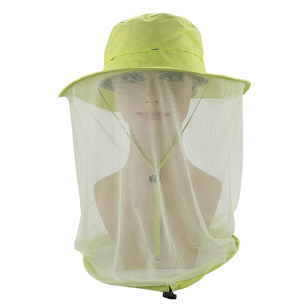 Outdoor Fishing Hat Anti-mosquito Mask with Head Net Mesh Face Protection Sun Cap for Pesca |