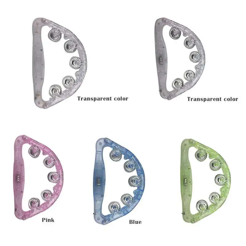 LED Flashing Tambourine Toy Flash Bell KTV Wedding Glow Party Atmosphere Props Luminous | Спорт и развлечения