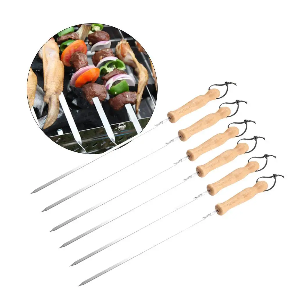 Wooden Handle Stainless Steel Barbecue Sign Set 40Cm Outdoor Barbecue Needle Multi-Function Barbecue Fork Skewer Barbecue Tool 1
Wooden Handle Stainless Steel Barbecue Sign Set 40Cm Outdoor Barbecue Needle Multi-Function Barbecue Fork Skewer Barbecue Tool 1