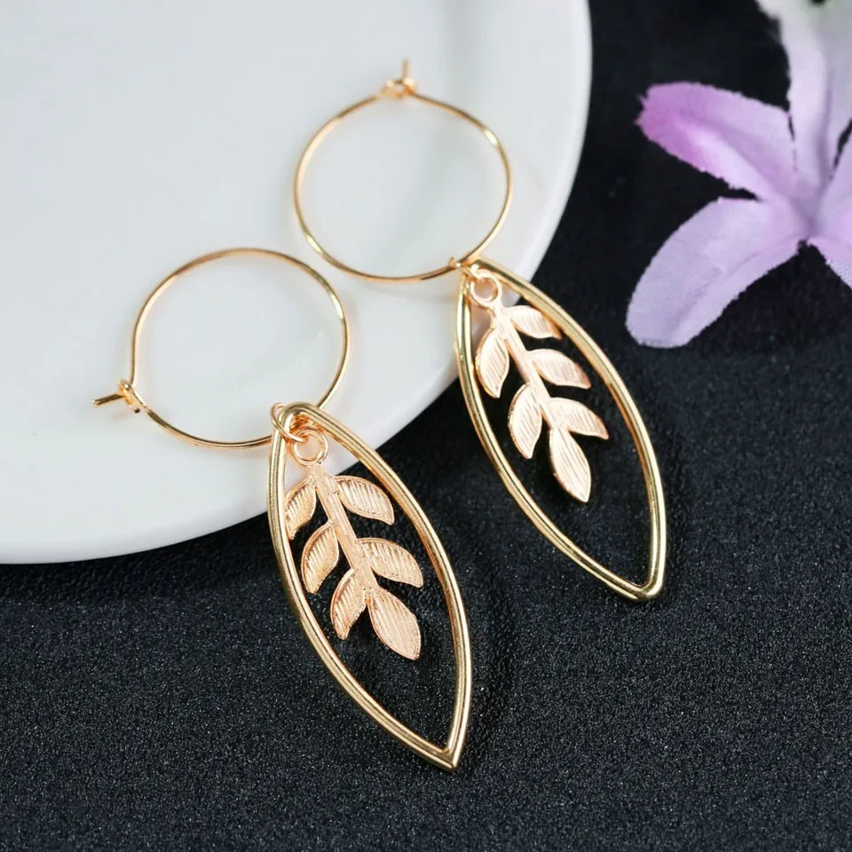 Women Trendy Lucky Leaf Drop Earrings Plants Serious Fashion Gift For Lover Female Women Handmade Wedding Jewelry Gold Color
Women Trendy Lucky Leaf Drop Earrings Plants Serious Fashion Gift For Lover Female Women Handmade Wedding Jewelry Gold Color