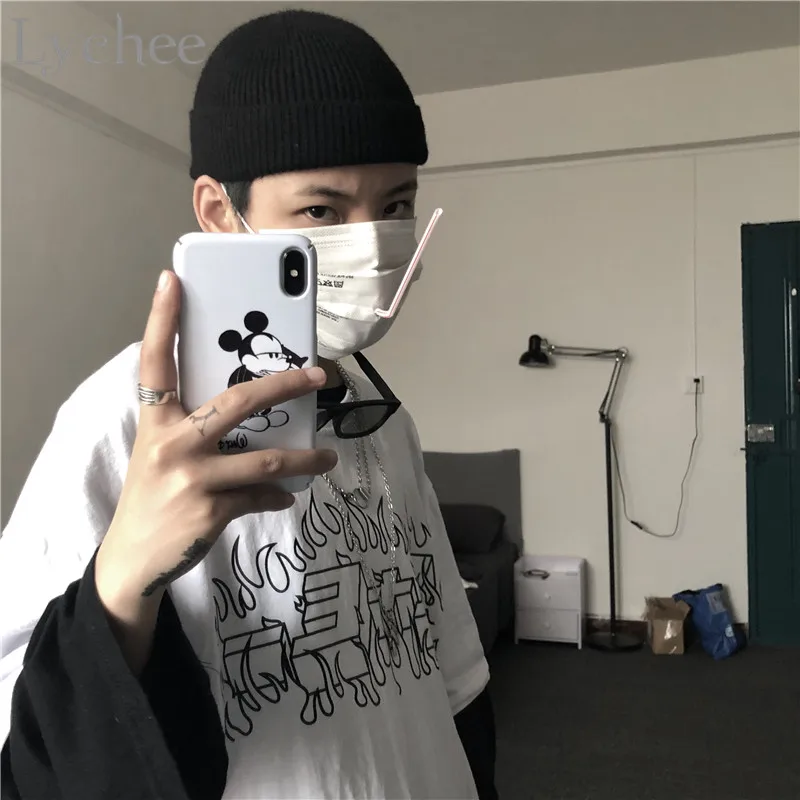Lychee Harajuku Flame Letter Print Female T Shirts Top Tees O-Neck Short Sleeve Summer Loose Women T Shirt Top Tees
Lychee Harajuku Flame Letter Print Female T Shirts Top Tees O-Neck Short Sleeve Summer Loose Women T Shirt Top Tees