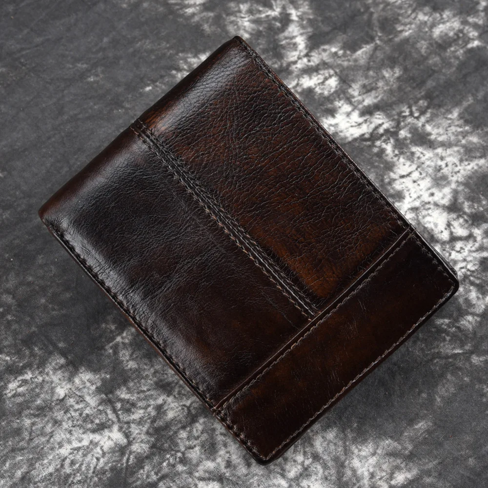 High Quality Genuine Leather Short Wallet Vintage Coin Cash Thin Pocket ID/Credit Card Holder Money Cowhide Men Bifold Purse
High Quality Genuine Leather Short Wallet Vintage Coin Cash Thin Pocket ID/Credit Card Holder Money Cowhide Men Bifold Purse