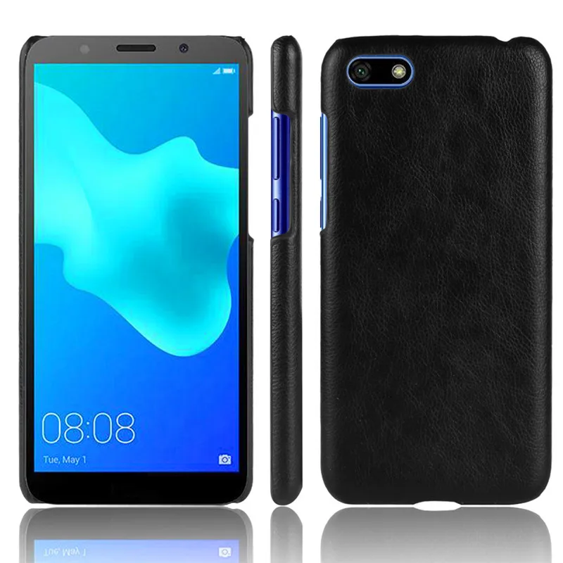 Чехол для Huawei Honor 7A 5 45 дюйма зернистость личи Жесткий ПК + задняя крышка из