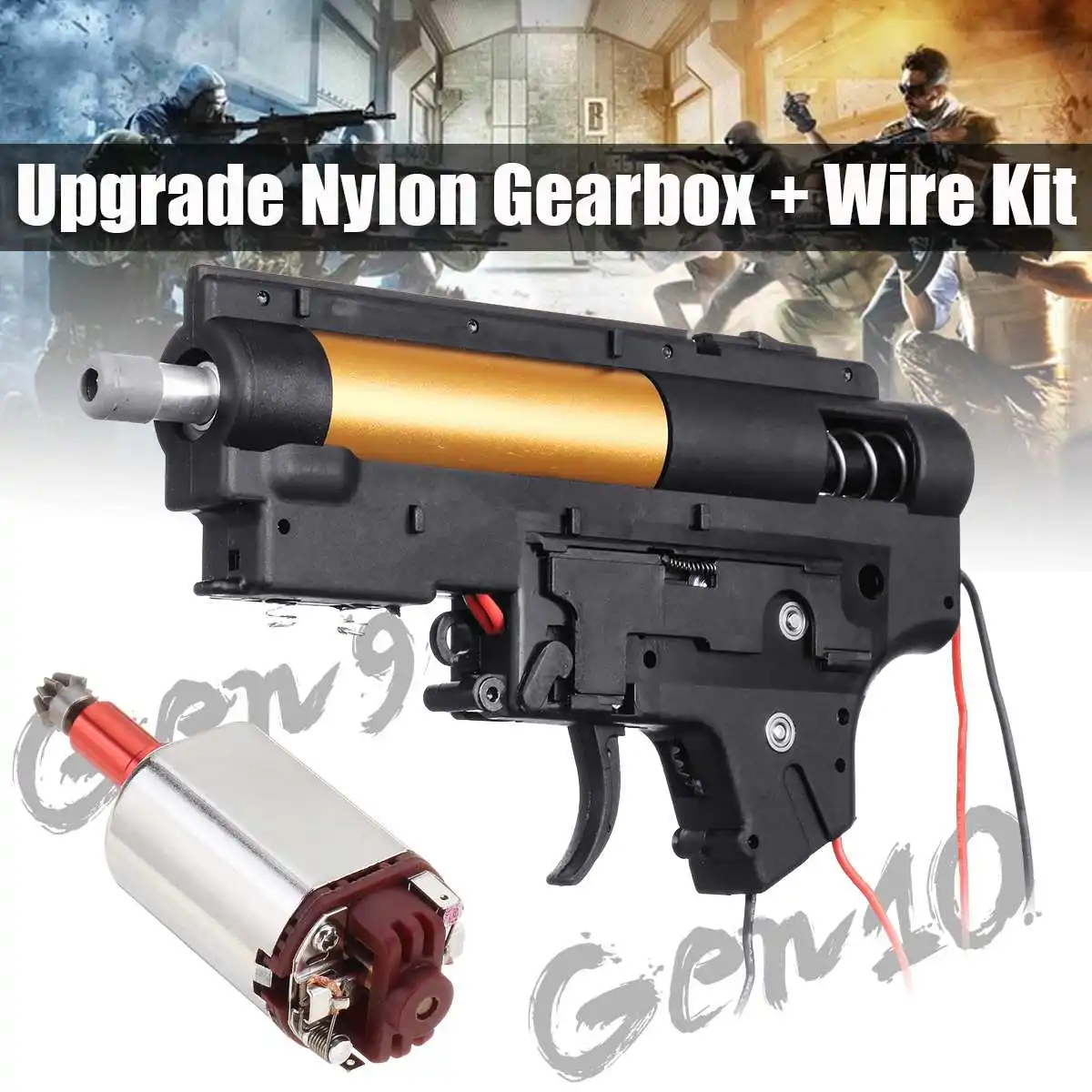 Upgrade Nylon Gearbox + Wire Kit For JinMing Gen9 Gen 10 Game Water Gel Ball Blasters Toy Guns Replacement Accessories
Upgrade Nylon Gearbox + Wire Kit For JinMing Gen9 Gen 10 Game Water Gel Ball Blasters Toy Guns Replacement Accessories